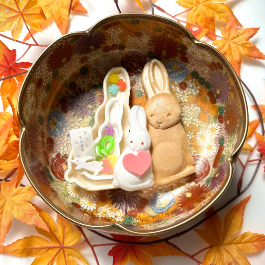 そっとひらくと うさぎ うさぎ 秋(大)と特製つぶあんセット