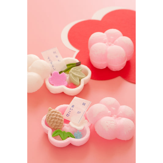 Fuku Kaoru – Auspicious Plum Blossom Monaka (Box of 4)