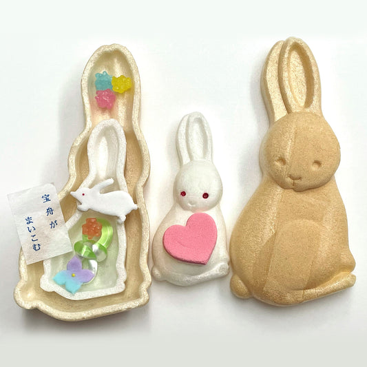 そっとひらくと うさぎ うさぎ 紫陽花(大)と特製つぶあんセット
