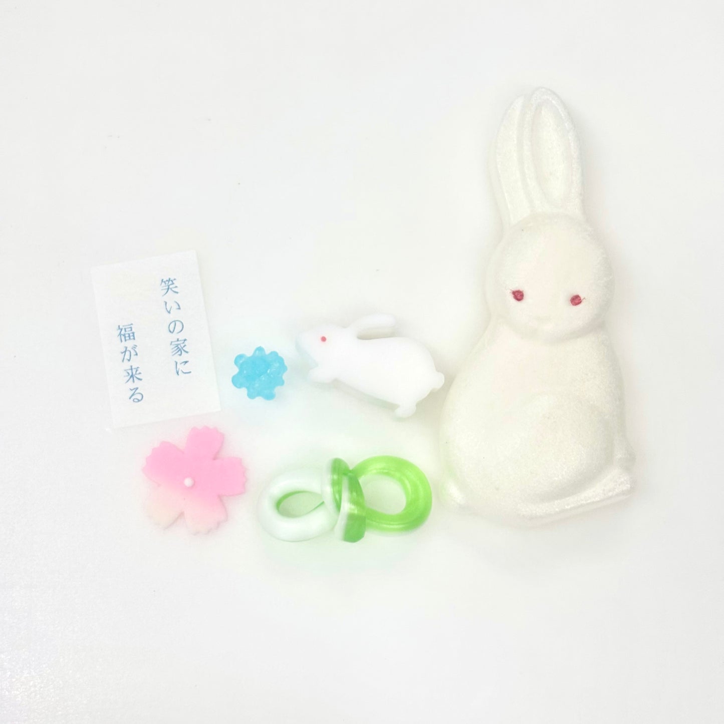 そっとひらくと うさぎ うさぎ 　夏・撫子（大）と特製つぶあんセット