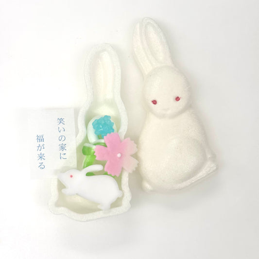 そっとひらくと うさぎ うさぎ　撫子（小） 4個入
